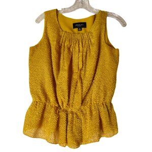 Jason Wu x Target Yellow Textured Peplum Top M
